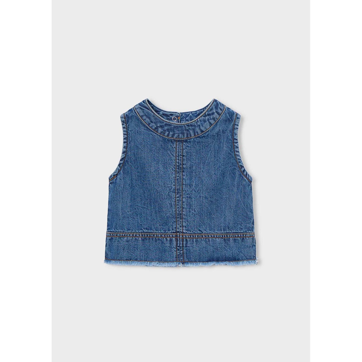 DARK BLUE DENIM TOP SLEEVELESS / 3030-055