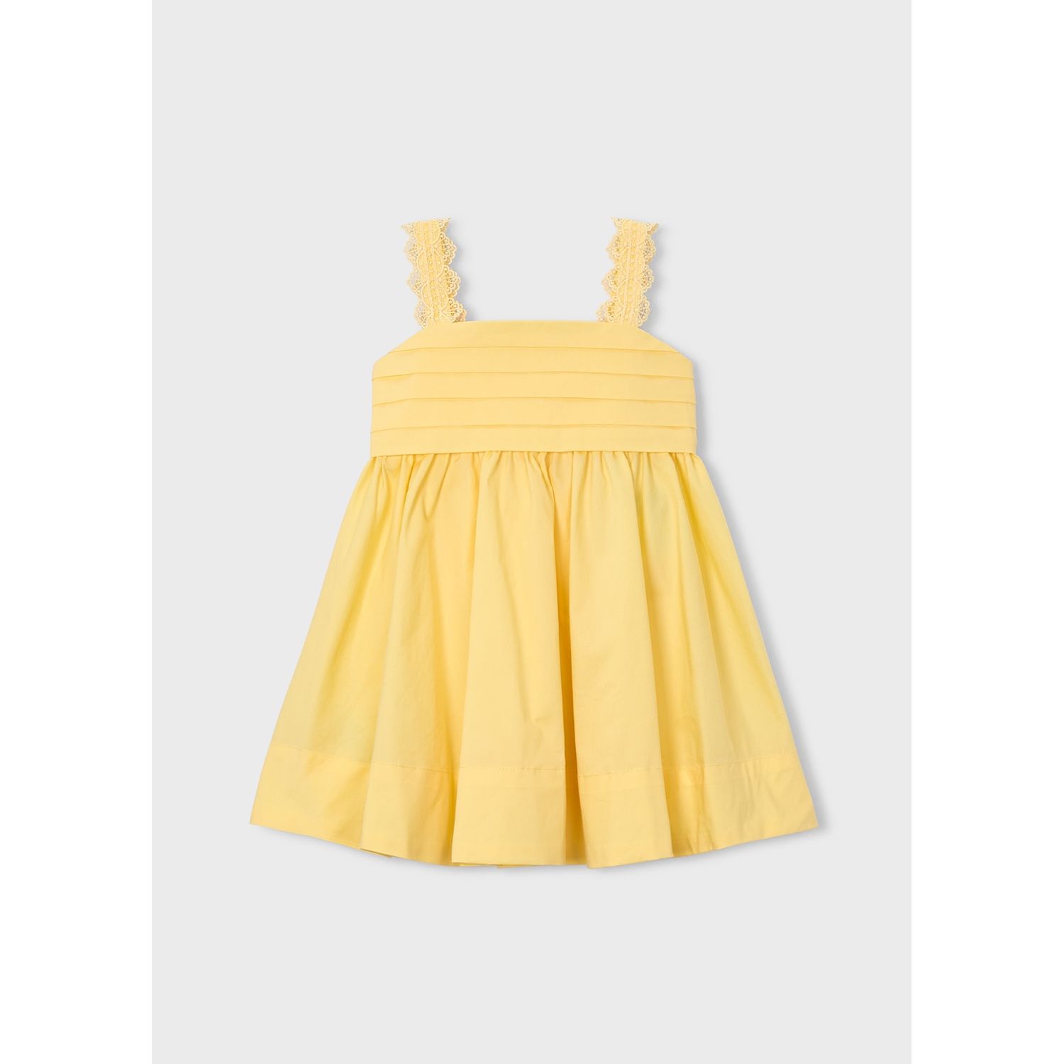 YELLOW SUNDRESS SATIN LACE STRAPS / 3926-016