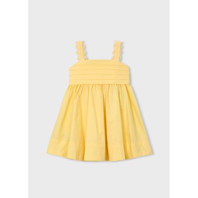 YELLOW SUNDRESS SATIN LACE STRAPS / 3926-016
