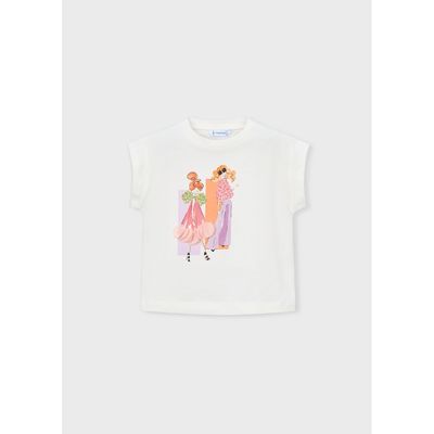 CEAM TSIRT GIRL PRINT RUFFLE TRIM SLEEVELESS / 3005-075