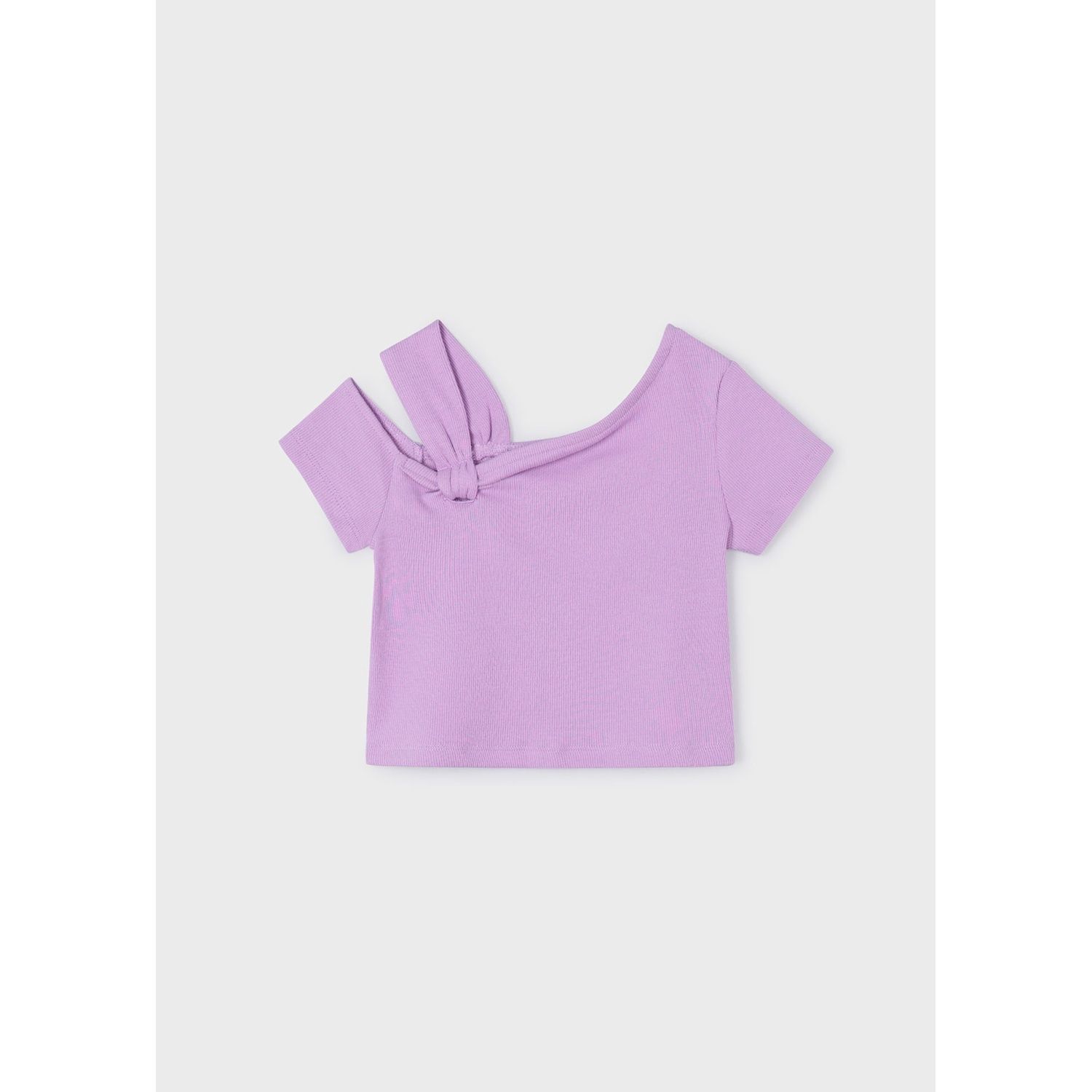 LILAC ASYMMETRIC KNIT TOP SHORT SLEEVE / 3017-095