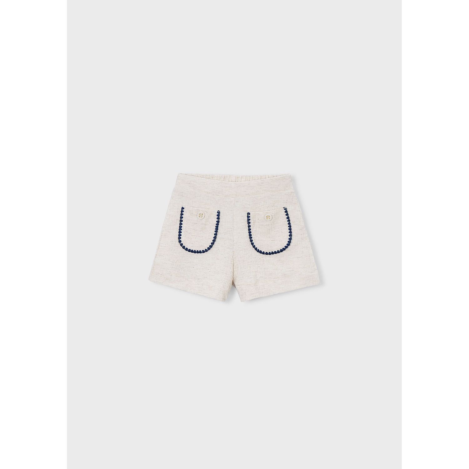 LINEN SHORTS NVY POCKET TRIM / 3219-038