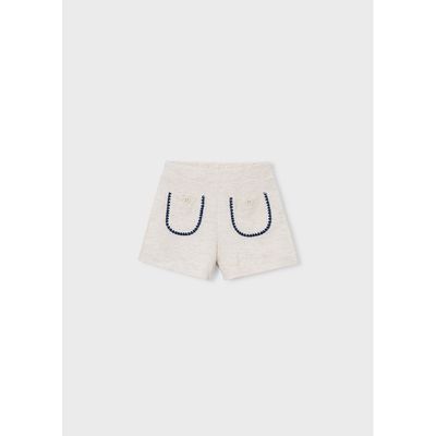 LINEN SHORTS NVY POCKET TRIM / 3219-038