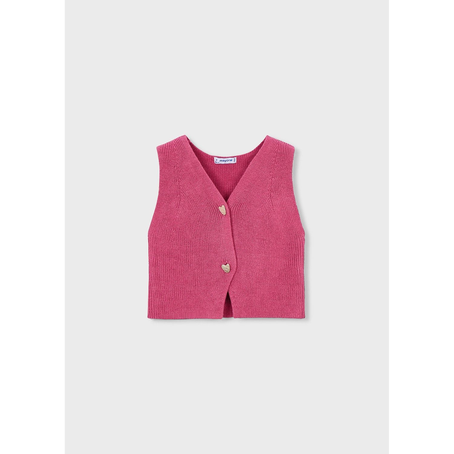 DARK PINK KNIT VEST / 3385-085