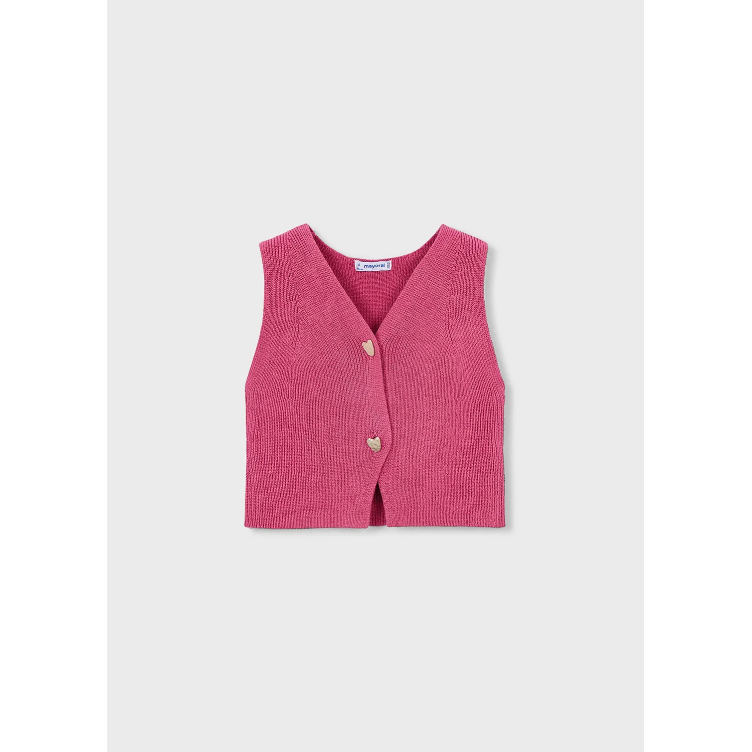 DARK PINK KNIT VEST / 3385-085