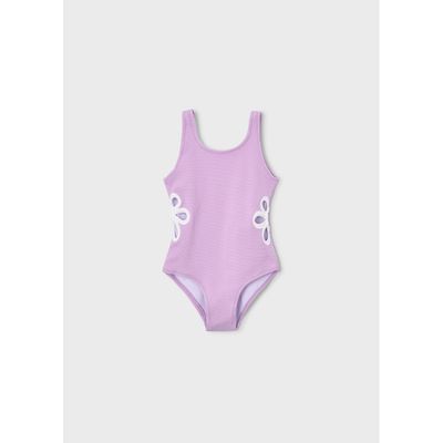 LILAC SWIMSUIT WHITE SIDE CUTOUT / 3736-030