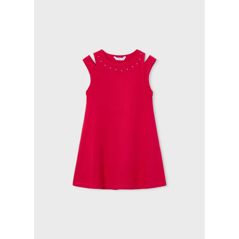RED KNIT DRESS SLEEVELESS / 3938-091 RED KNIT DRESS SLEEVELESS / 3938-091