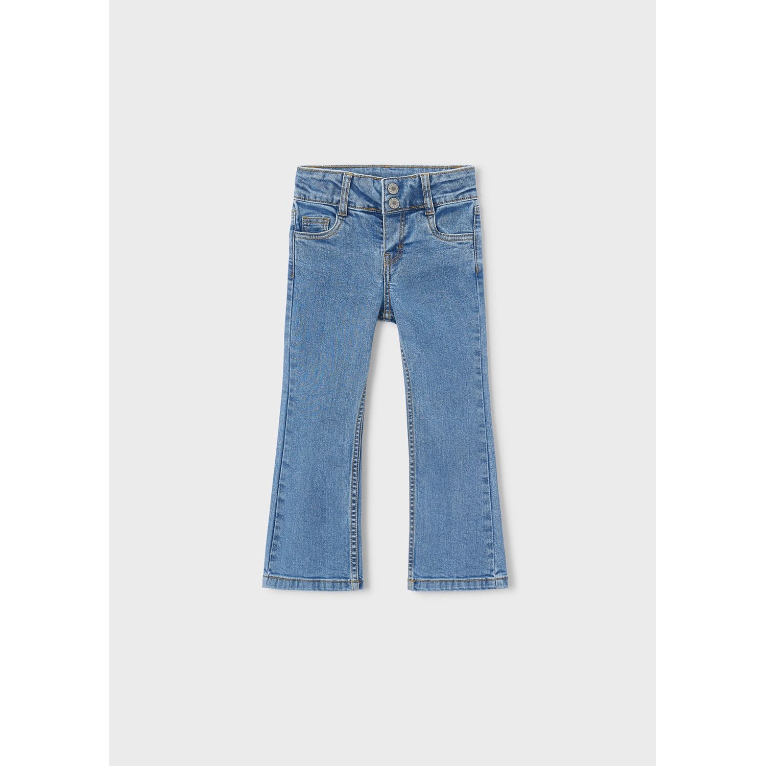 MEDIUM BLUE DENIM FLARED PANT / 3586-027