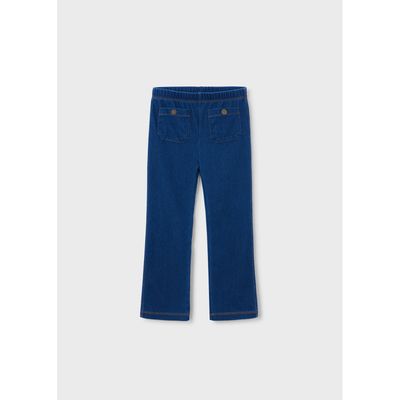 DARK BLUE DENIM LEGGING W/POCKETS / 3721-082