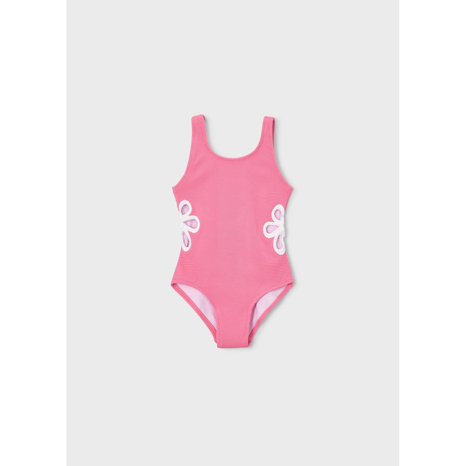 PINK SWIMSUIT WHITE SIDE CUTOUT / 3736-031