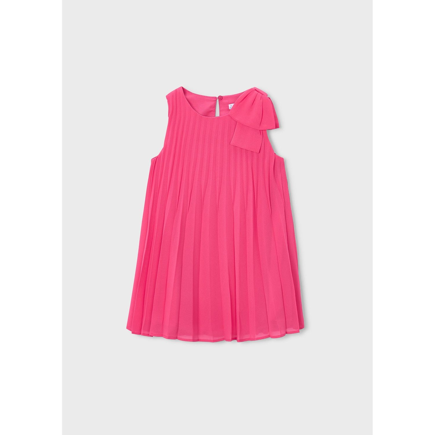 CORAL PINK PLEATED DRESS BOW SHOULDER TRIM / 3920-087
