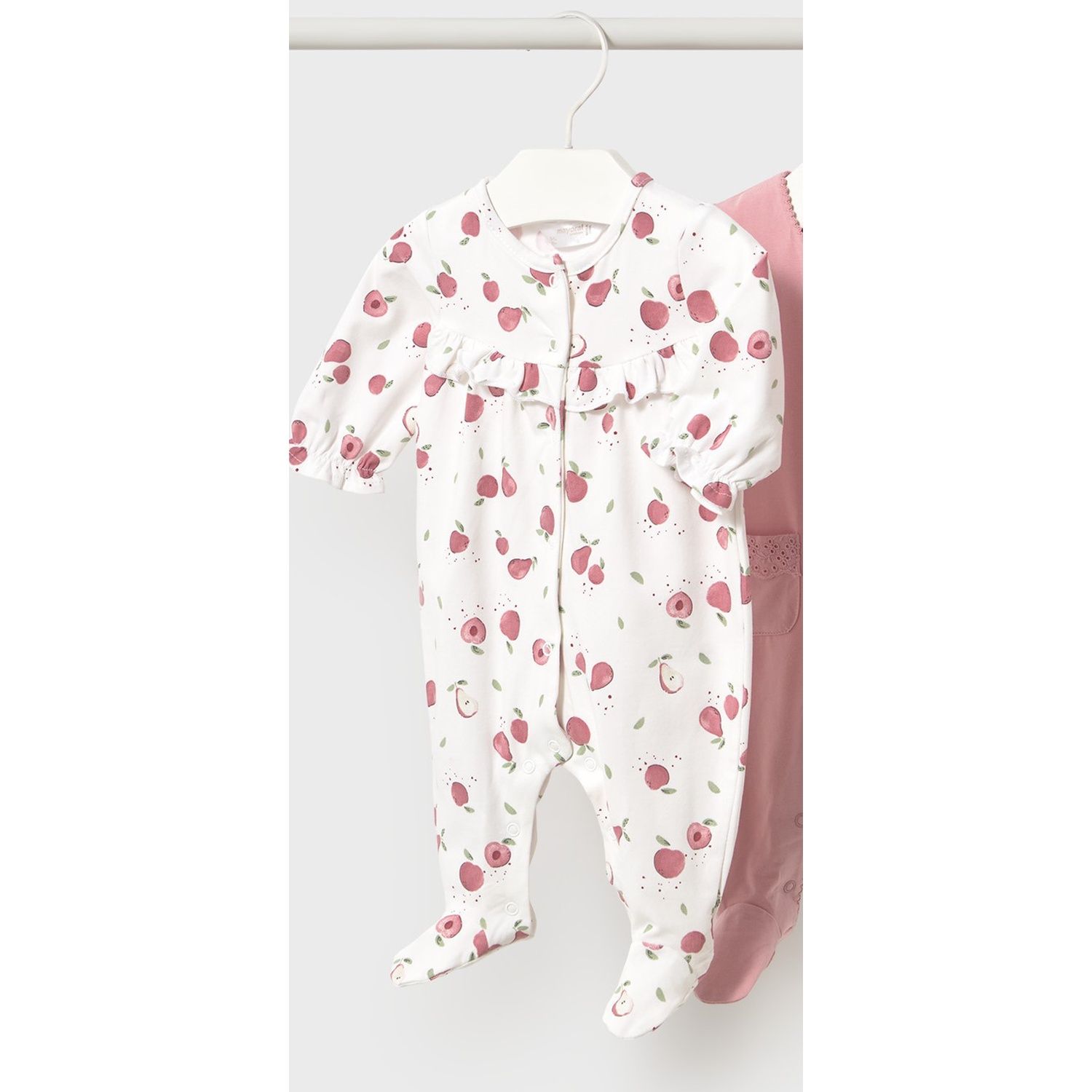 CREAM PINK FRUIT PRINT FRONT CLOSURE / 1708-069