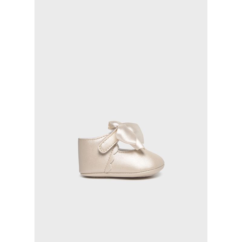 LINEN DRESSY MARY JANE SHOE SATIN BOW / 9090-076