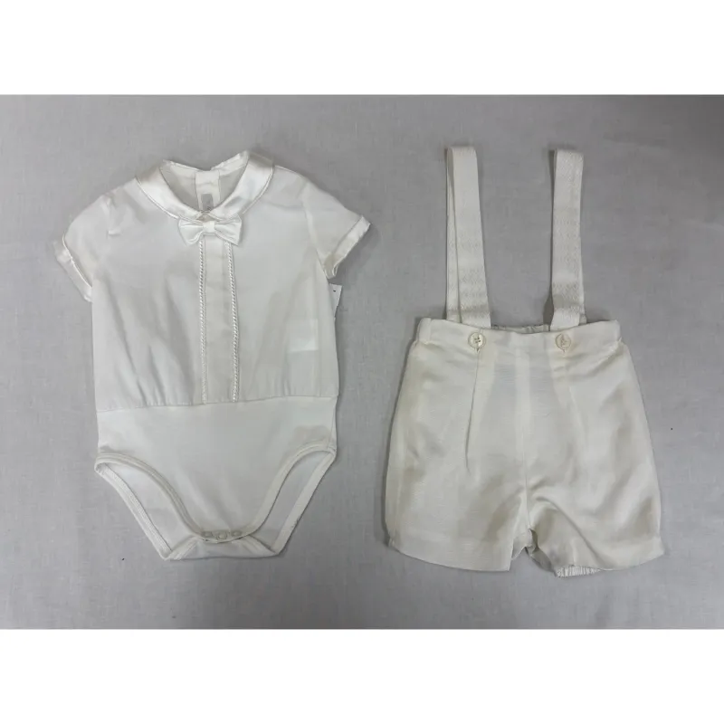2PC WHITE SHORT & ONZIE TOP SATIN TRIM / B3411/BE/BR/BY 2PC WHITE SHORT & ONZIE TOP SATIN TRIM / B3411/BE/BR/BY