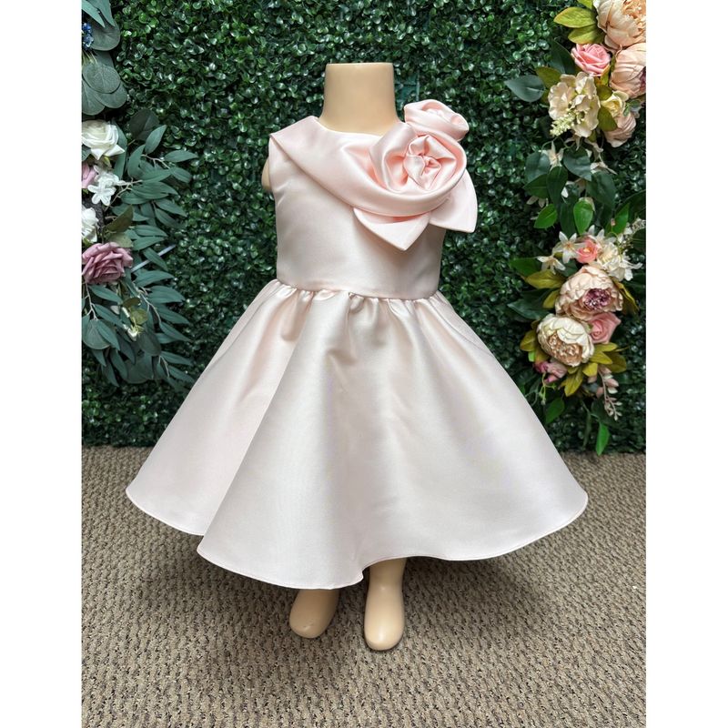 LIGHT PINK TAFFETA DRESS COLLAR & FLOWER APPLIQUE / L3452-191 LIGHT PINK TAFFETA DRESS COLLAR & FLOWER APPLIQUE / L3452-191
