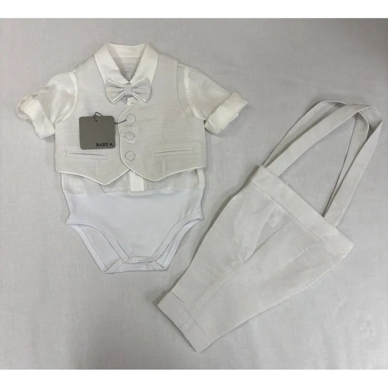 4PC LIGHT GREY VEST SET CREAM ONZIE TOP TEXTURED / C3421/BE/BY 4PC LIGHT GREY VEST SET CREAM ONZIE TOP TEXTURED / C3421/BE/BY