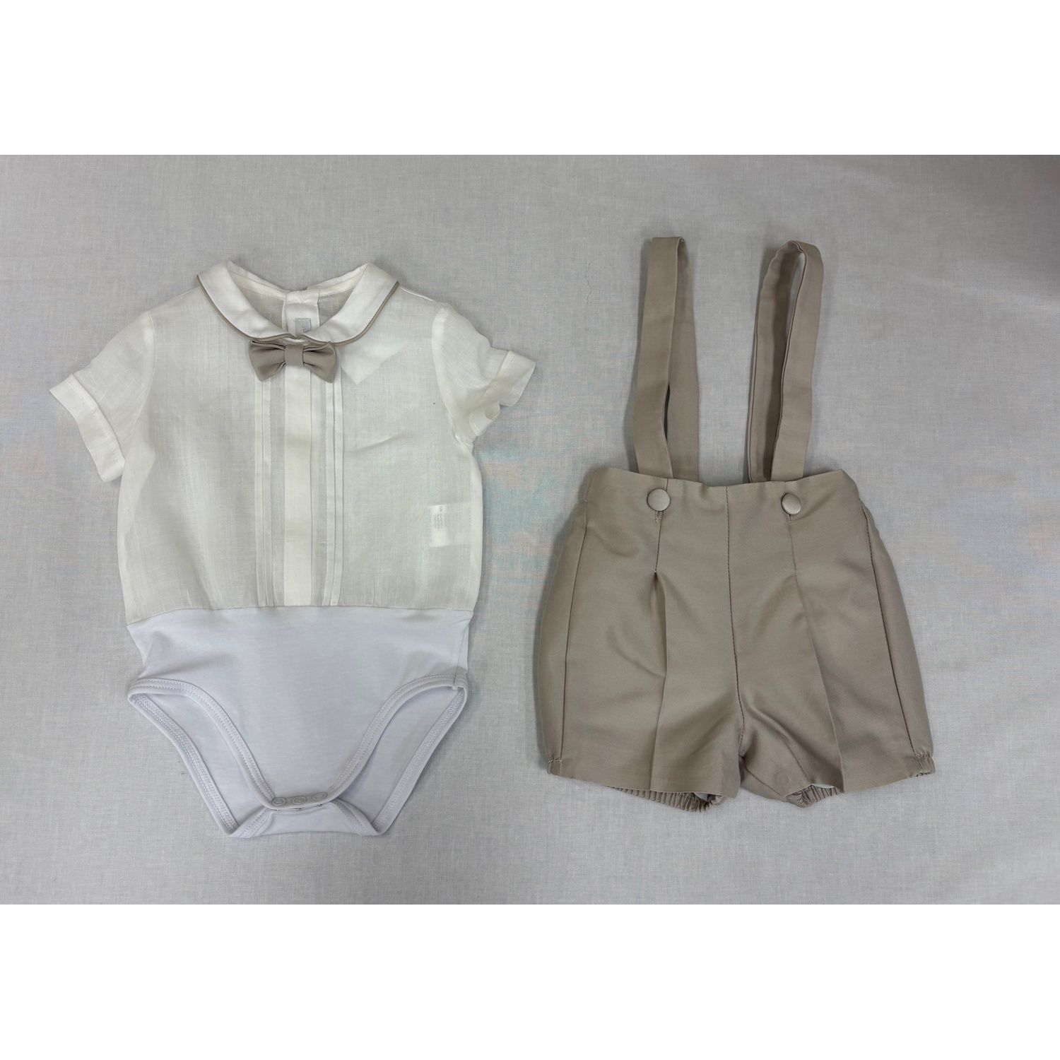 2PC BEIGE ONZIE TOP TAUPE SHORTS / A3403/BE/BR/BY-81