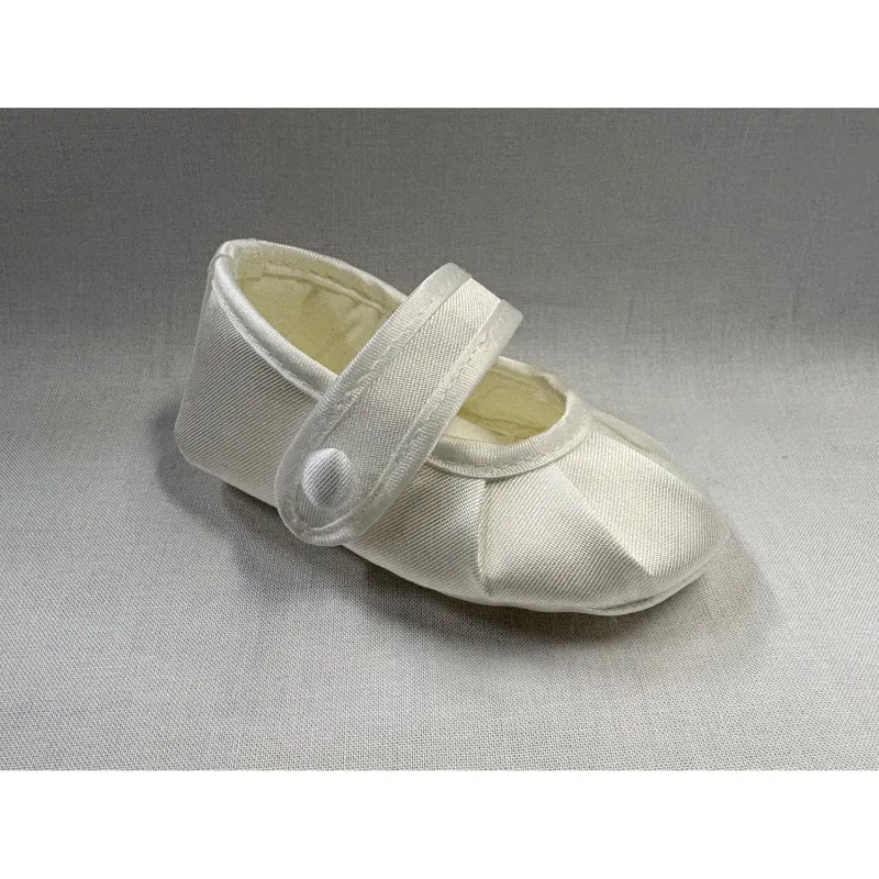 WHITE MARY JANE SHOE PLEATED FRONT SATIN TRIM / AP2654/SC-90