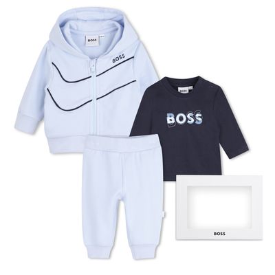 LIGHT BLUE 3PC TRACKSUIT NAVY TSHIRT HOODED NAVY PIPING TRIM / J53307-771 LIGHT BLUE 3PC TRACKSUIT NAVY TSHIRT HOODED NAVY PIPING TRIM / J53307-771
