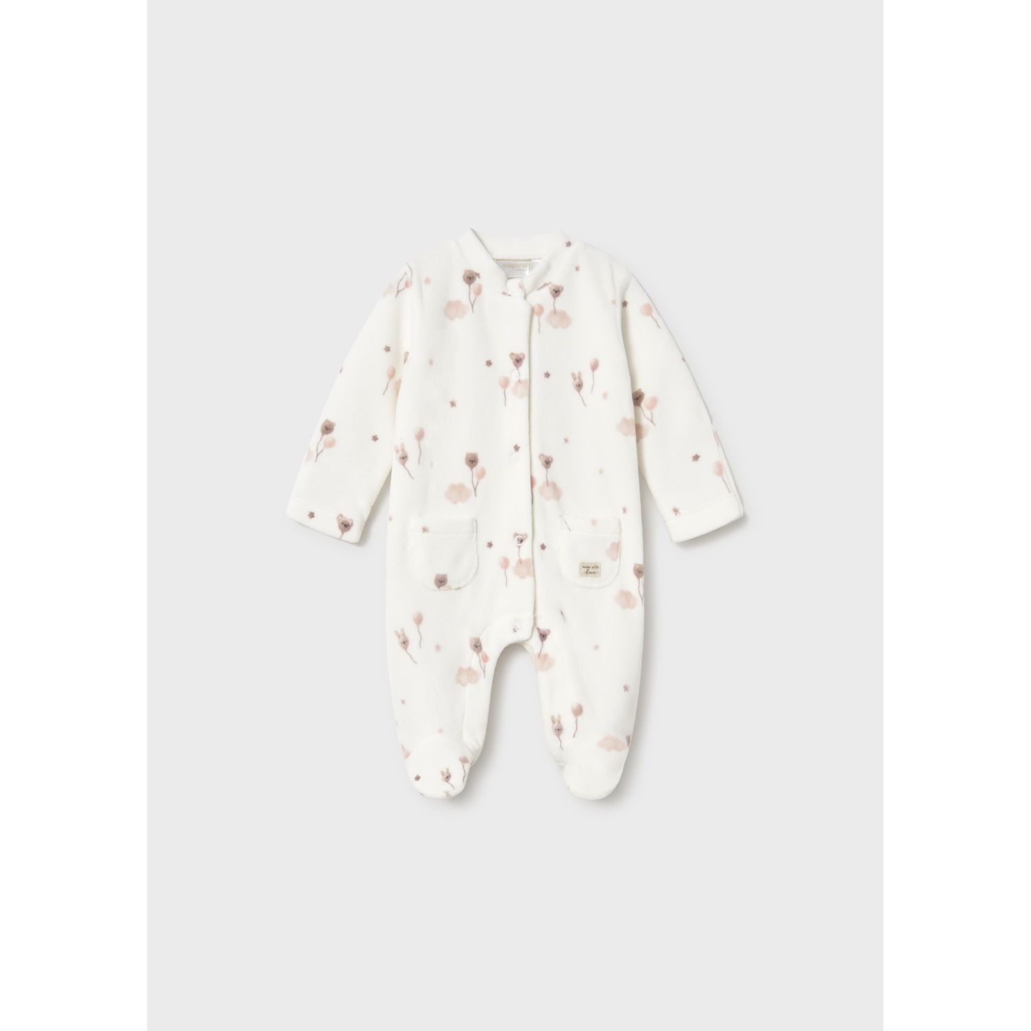 CREAM SLEEPER BROWN PRINT FRONT CLOSURE / 2761-057