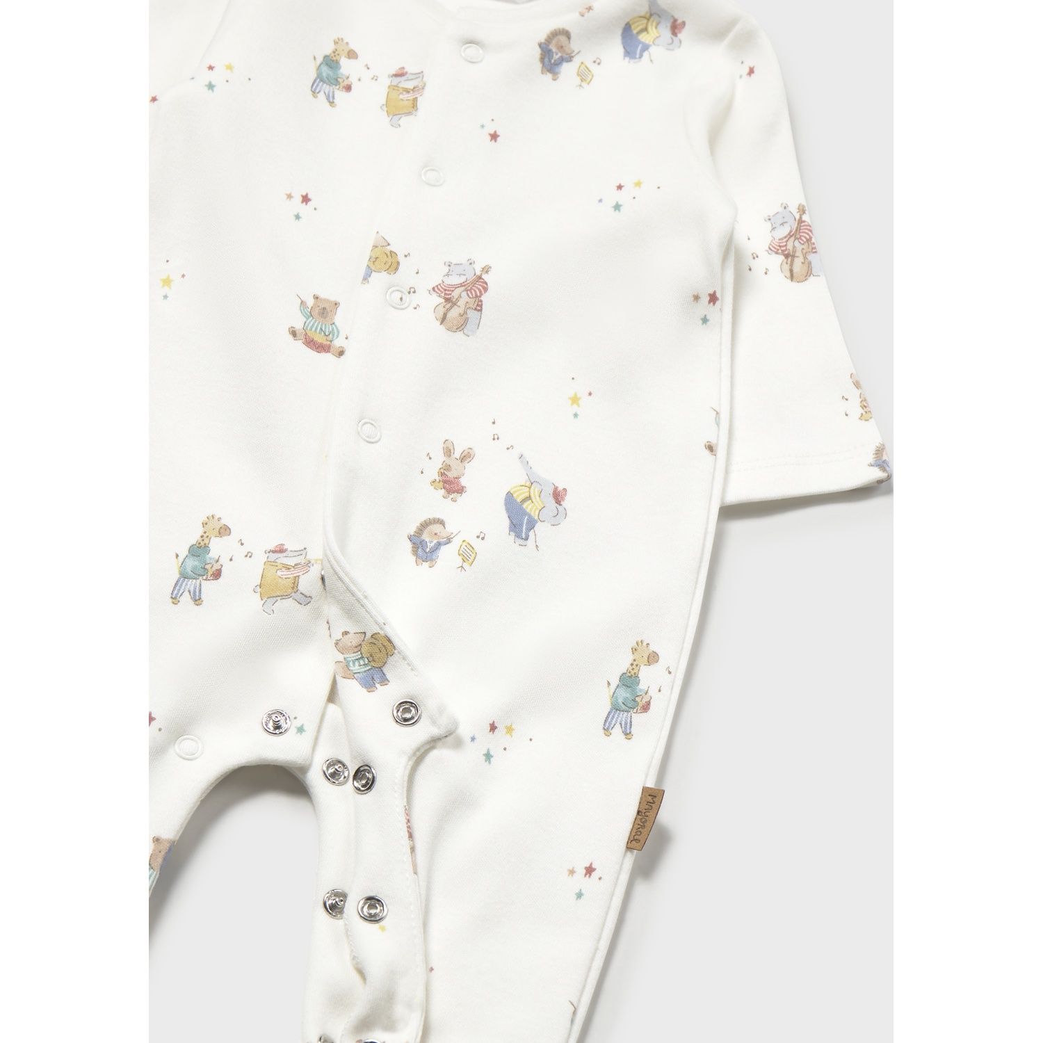 OFF WHITE SLEEPER MUSICAL ANIMAL PRINT FRONT CLOSURE / 2767-087