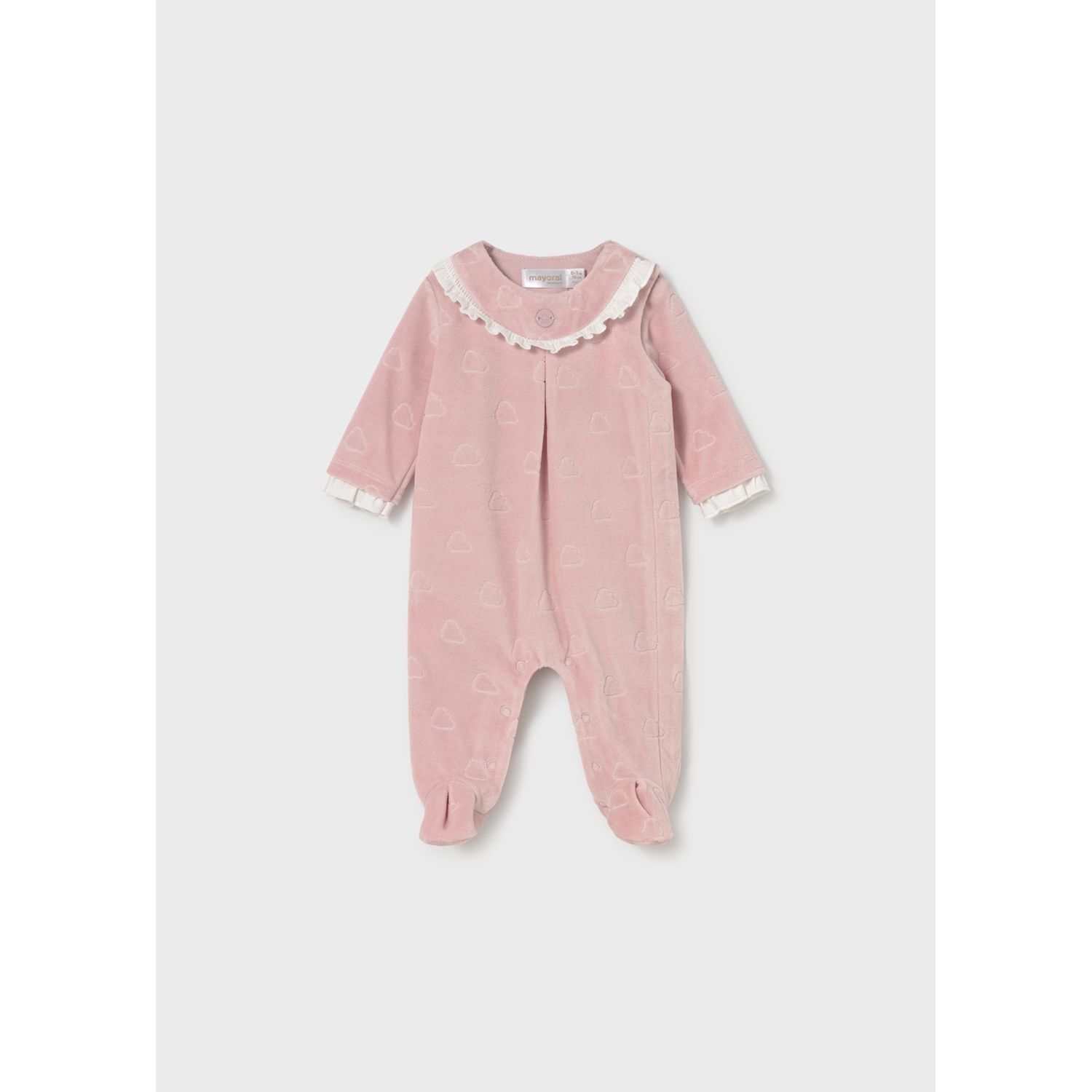 ROSE VELOUR SLEEPER WHTE TRIM PRINTED / 2749-067