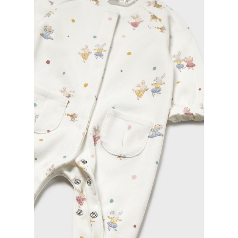 CREAM SLEEPER DANCING ANIMAL PRINT FRONT CLOSURE / 2751-073A