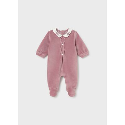 PINK VELOUR SLEEPER WHITE COLLAR / 2750-071