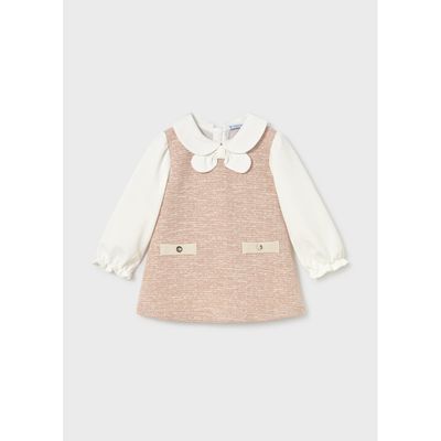 ROSE TWEED DRESS CREAM IMITATION BLOUSE / 2948-029