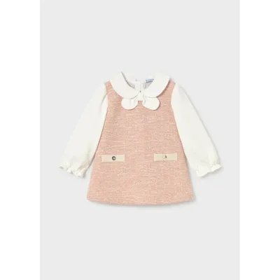 ROSE TWEED DRESS CREAM IMITATION BLOUSE / 2948-029