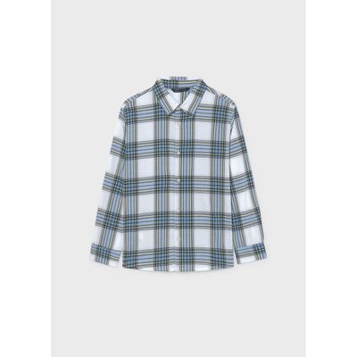 SKYBLUE CHECK SHIRT LONG SLEEVE / 7108-072