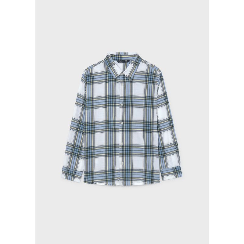 SKYBLUE CHECK SHIRT LONG SLEEVE / 7108-072