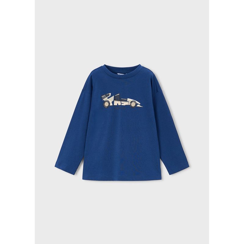 ATLANTIC BLUE TSHIRT RACECAR PRINT LONG SLEEVE / 4019-053