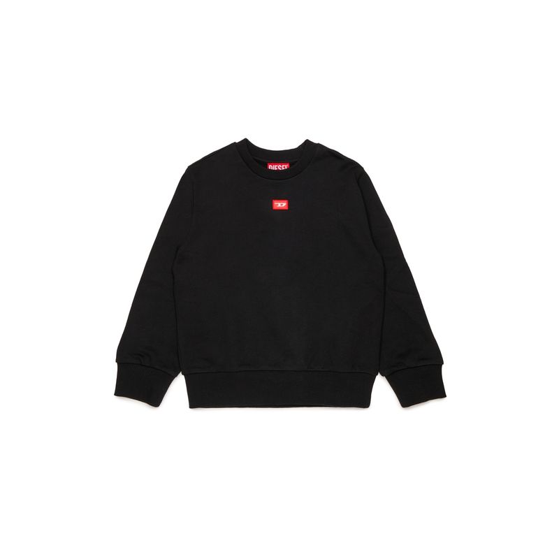 BLACK SWEATER RED D PATCH LONG SLEEVE / J02629-K900