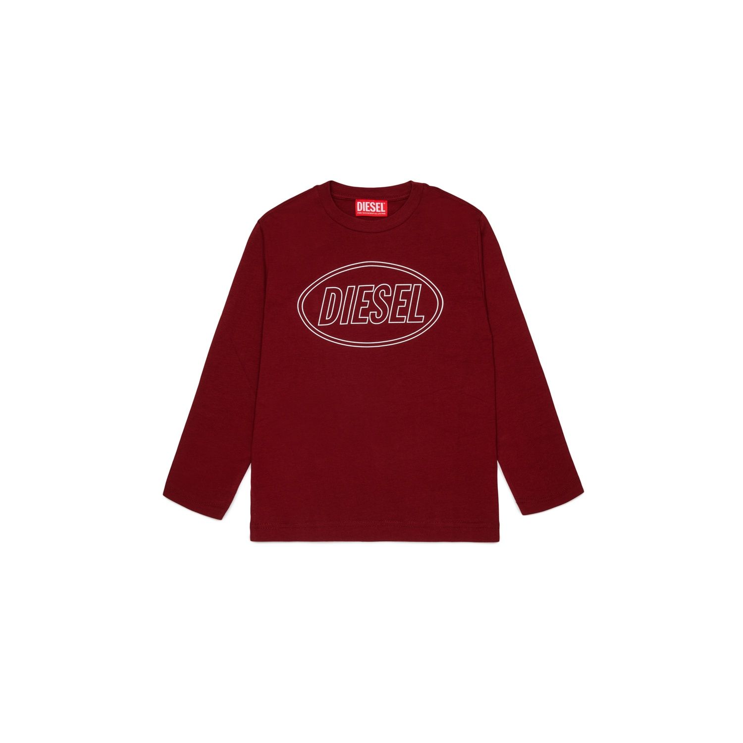 DARK RED TSHIRT WHITE DSL LOGO LONG SLEEVE / J03037-K440