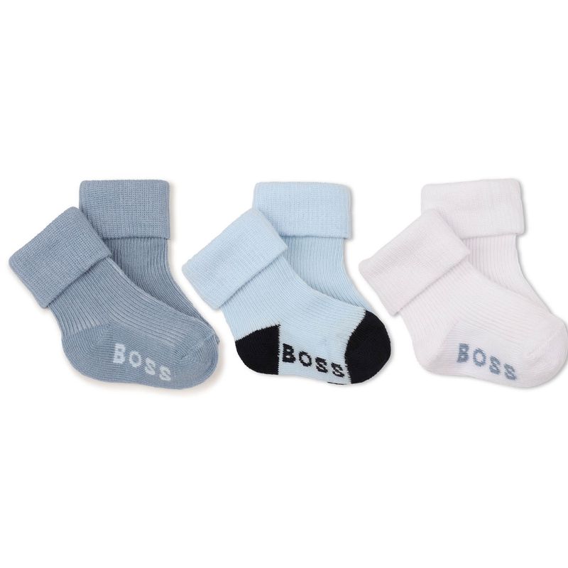 3PACK BLUE & WHITE & LIGHT BLUE SOCK / J53568-81N