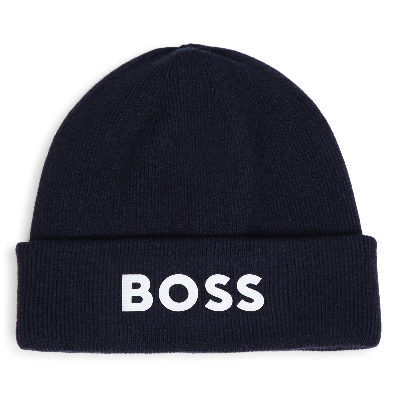 NAVY KNIT BEANIE HAT DOUBLELAYER WHITE LOGO / J53584-849