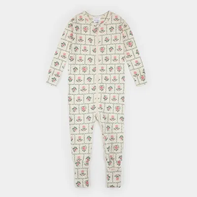 SLEEPER CONVERTIBLE SQUARE GREEN COUNTRY PRINT FRONT CLOSURE / 26FGL33Q09/B