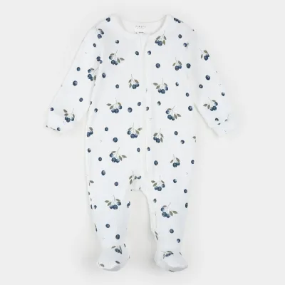 OFFWHITE SLEEPER NAVY BERRY PRINT FRONT CLOSURE 2 WAY ZIPPER / 26EGL30P01/B
