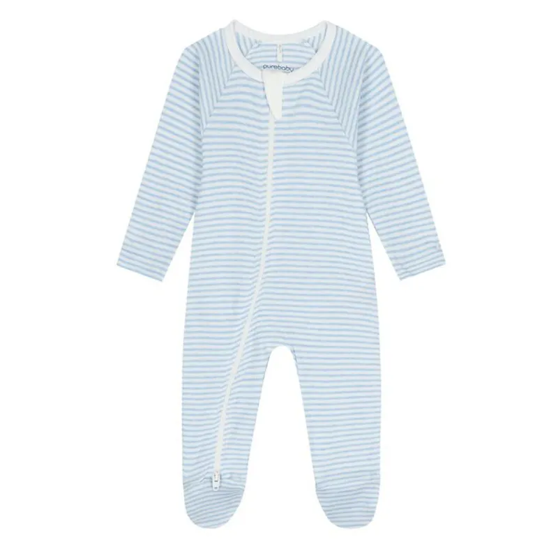 BLUE & WHITE STRIPE SLEEPER 2WAY FRONT CLOUSURE / PP1029ES