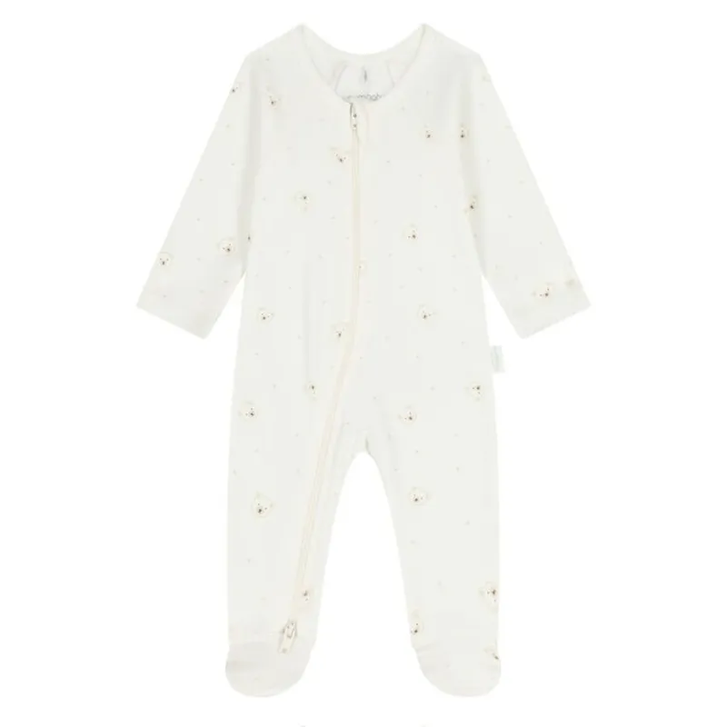 OFF WHITE SLEEPER BEAR FACE PRINT 2WAY FRONT CLOSURE / PP1029ES