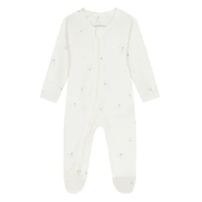 WHITE SLEEPER BLUE BEAR FACE 2WAY ZIP CLOSURE / PP1029ES