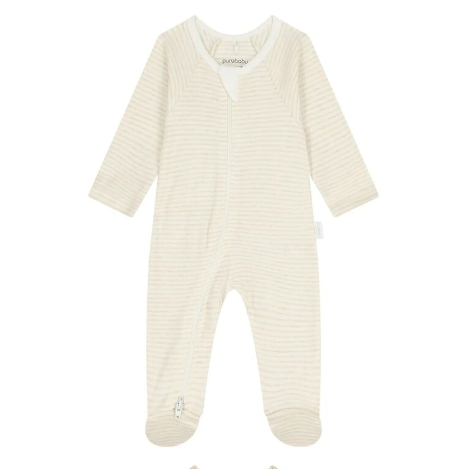 VANILLA & BEIGE STRIPE 2WAY FRONT CLOSURE / PP029ES