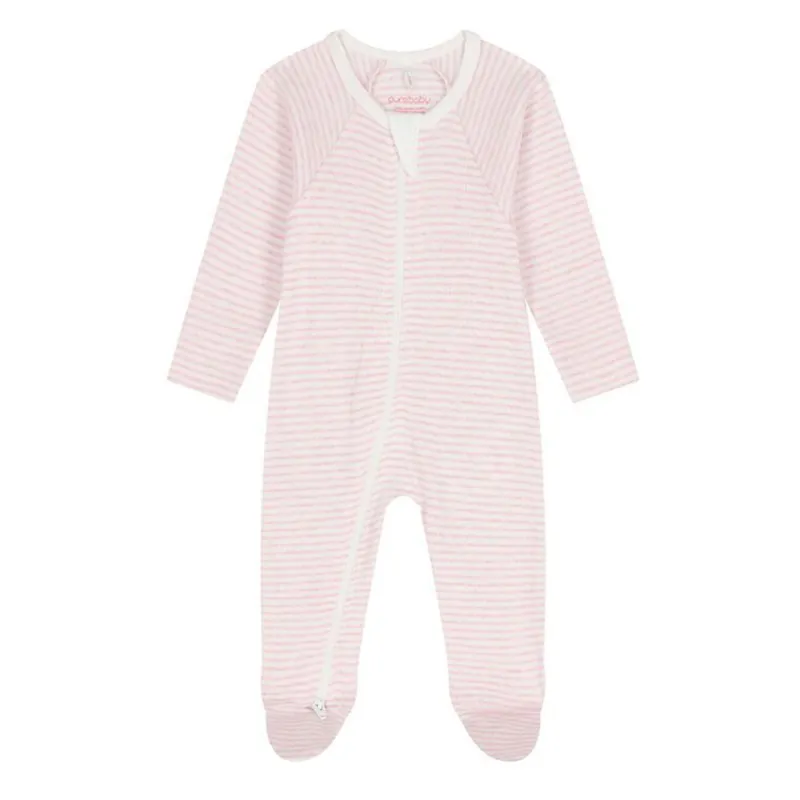 WHITE & PINK STRIPE SLEEPER 2WAY FRONT CLOSURE / PP1029PS-4965B