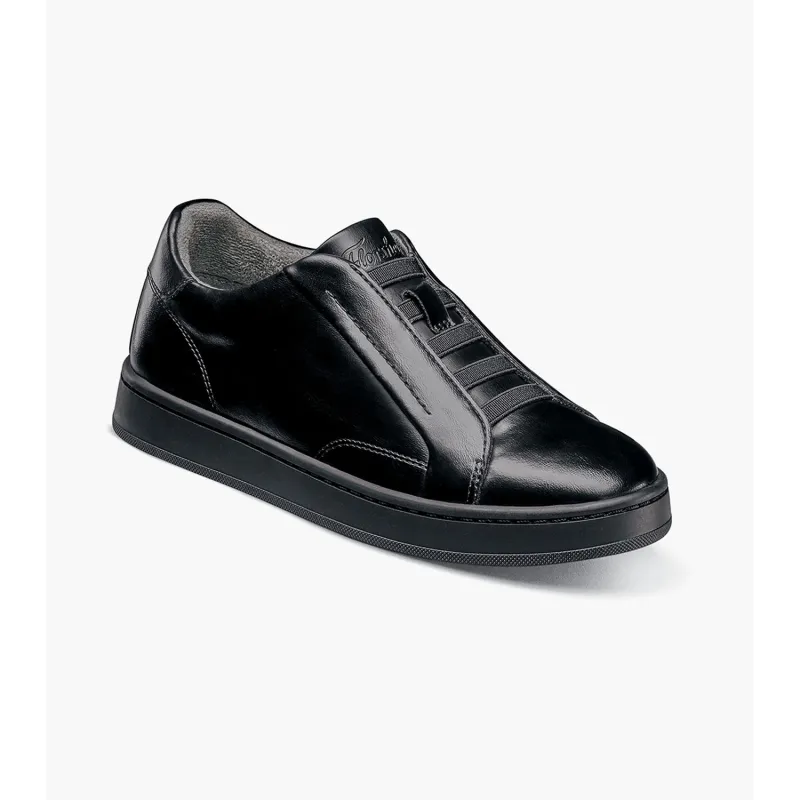 BLACK SLIP ON SHOE MONOPOLI ELTT JR IMITATION LACES / 16709-001 BLACK SLIP ON SHOE MONOPOLI ELTT JR IMITATION LACES / 16709-001