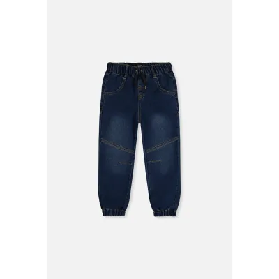 NAVY DENIM JOGGER PANT ELASTIC CUFF / J20YB24-1230