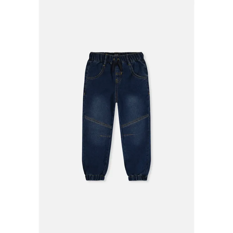 NAVY DENIM JOGGER PANT ELASTIC CUFF / J20YB24-1230