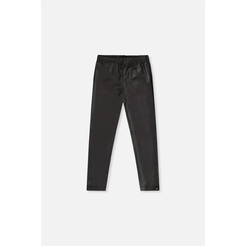 BLACK PLEATHER LEGGING / J20Q60-09990
