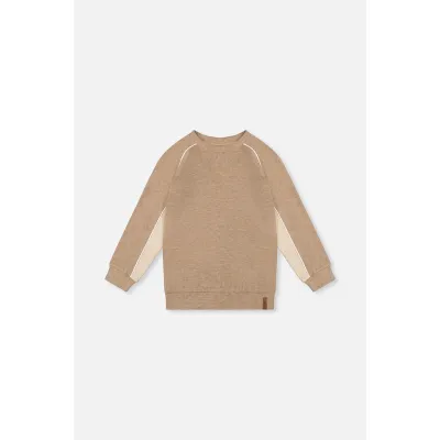 TAUPE KNIT SWEATER RAGLAN SLEEVE BEIGE / J20U09-09540