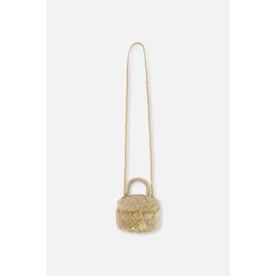 TAN FAUX FUR SMALL BAG / J20QA1-01160